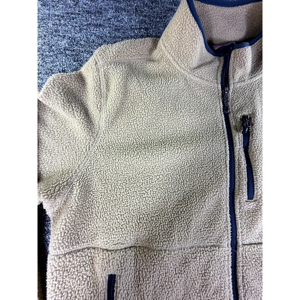 Free Country Fleece Jacket Mens 2XL 50-52 Camel Long Sleeve Full Zip Winter